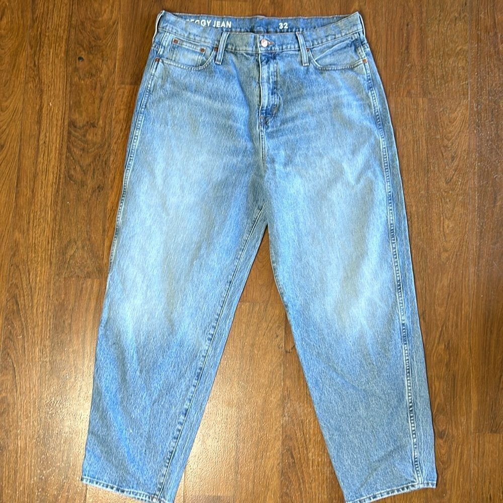 New Women’s J CREW High-rise Peggy tapered jean Blue delancey sZ 32 80s vintage - Picture 4 of 13